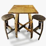 26” Square Table With Flat Stool