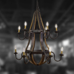 12 Light Two Tier Chandelier
