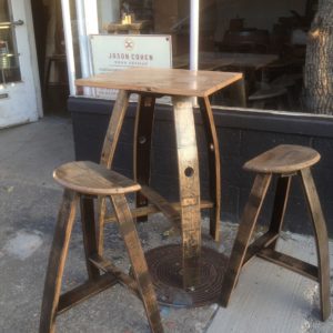 26” Square Table With Flat Stool